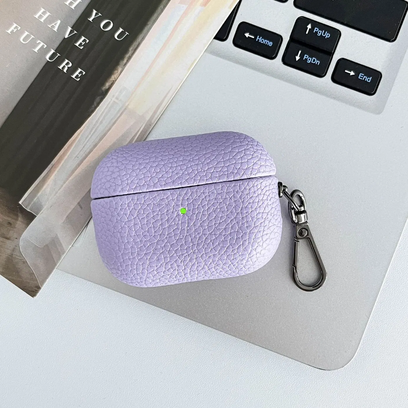 Lychee Texture Leather Earphone Case Macaron Color Luxury Earphone Protector