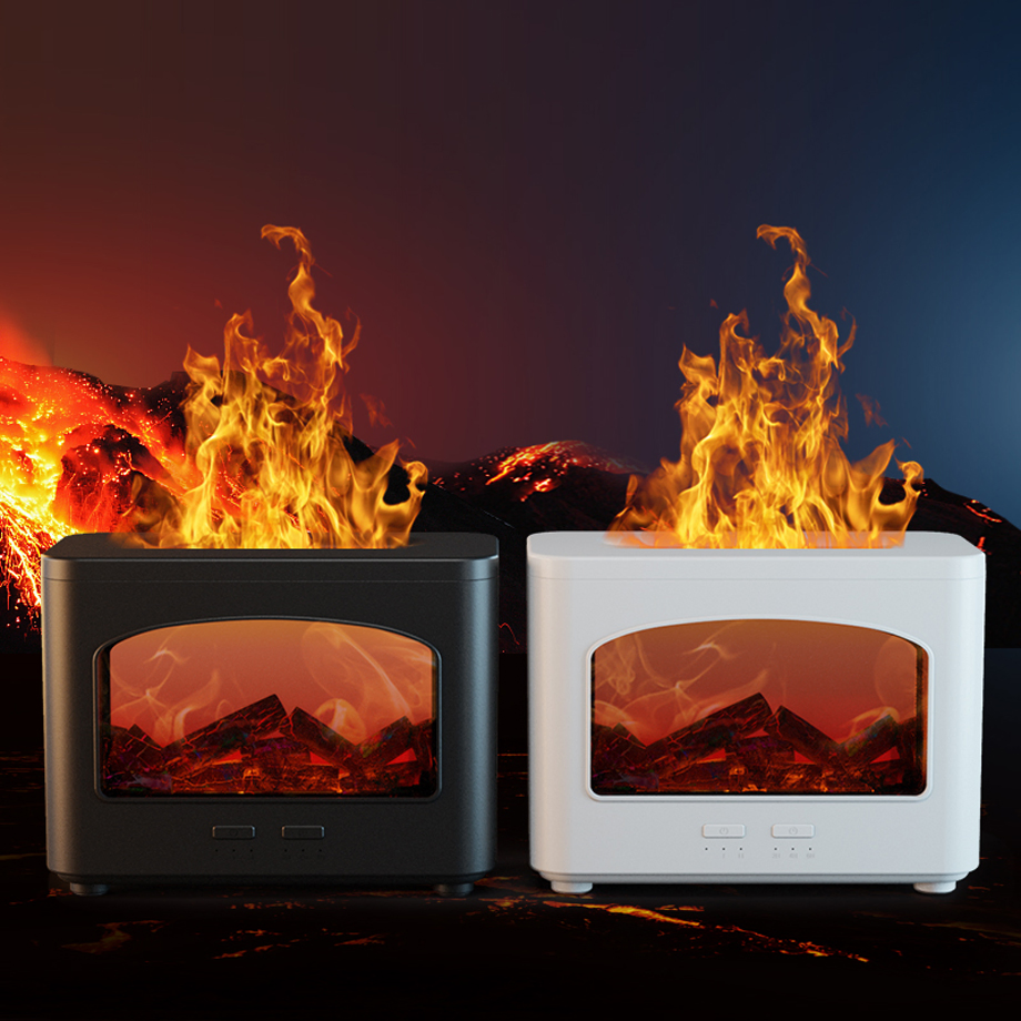 Essential Oil Diffuser, Fireplace Fire Flame Aromatherapy Diffuser for SPA, Home, Yoga, Office