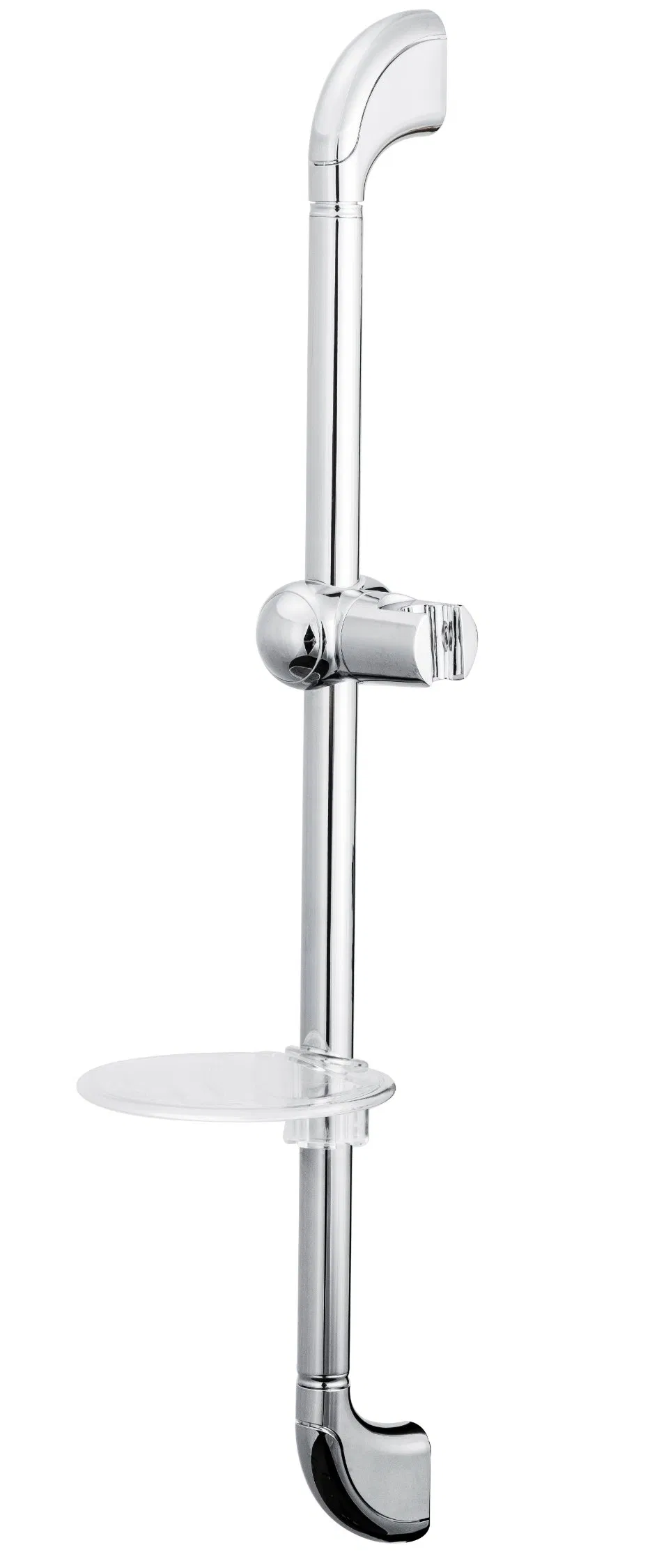 Bathroom Fittings Slide Riser Shower Bar Ф 25mm Stainless Steel Tube Sliding Bar with Soap Dish