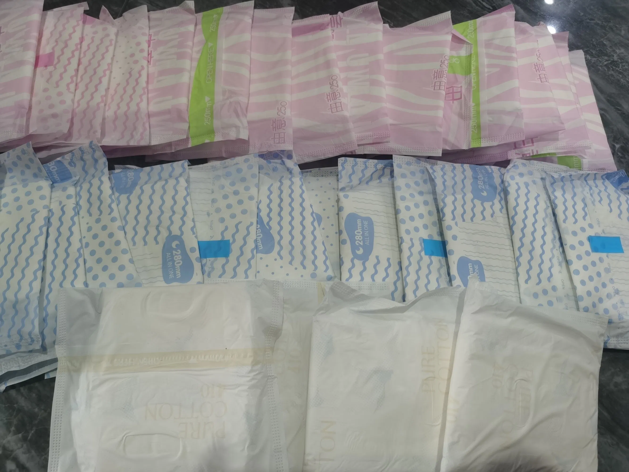 Best Selling Super Absorbent Cotton Feminine B Grade Wholesale Sanitary Napkins