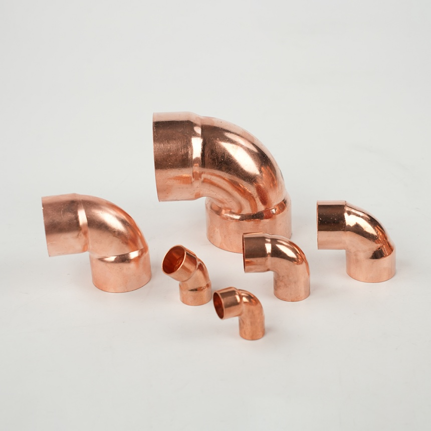 Free Sample Copper Pipe Fittings 90 Degree Elbow Adapters