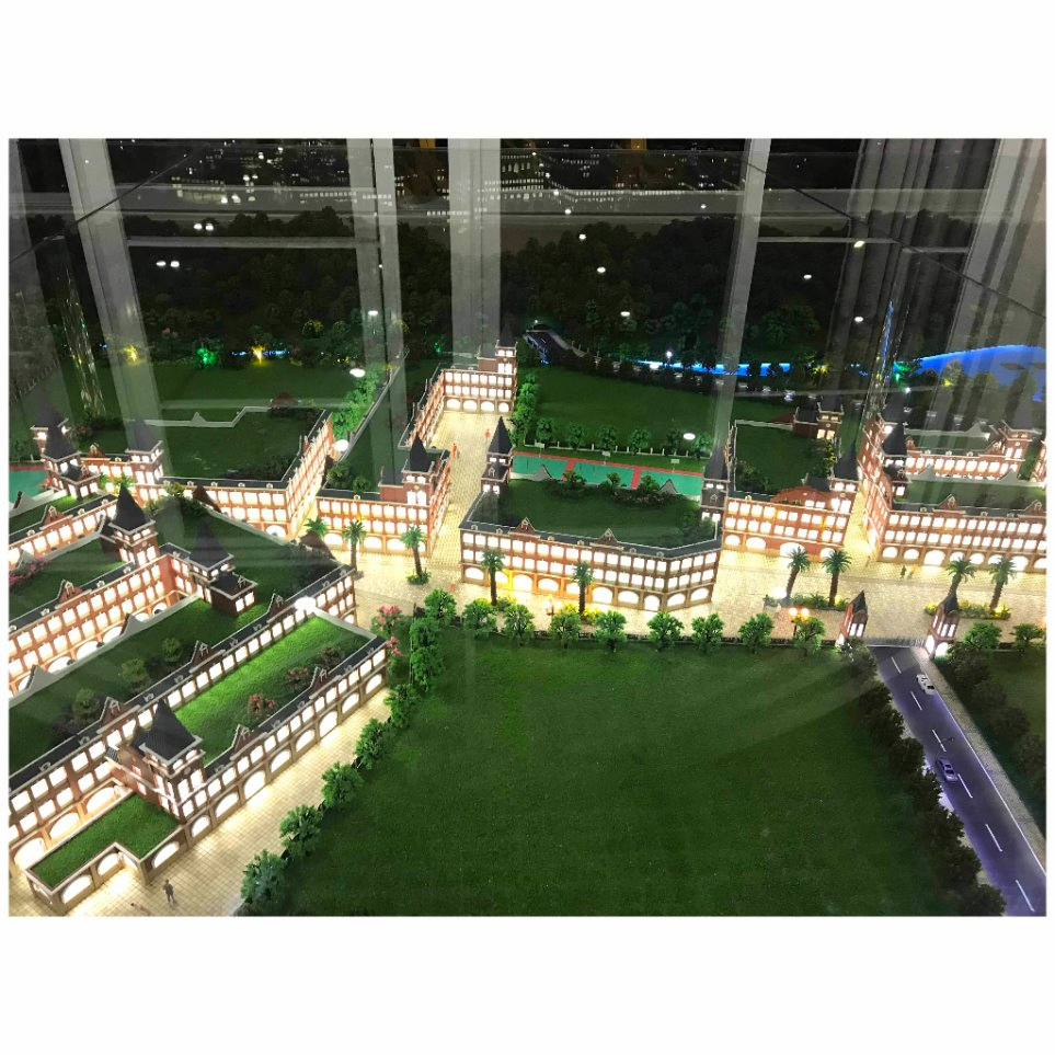 3D High-Quality Campus Building Design Scale Model for Display