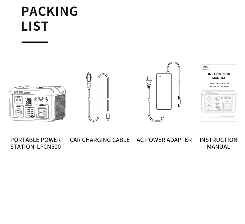 Портативная электростанция Yassion 500Вт с инвертором
