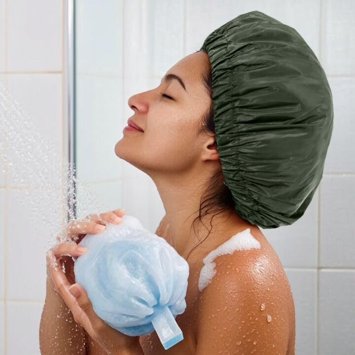 Reusable Waterproof Women Shower Hair Cap Hat