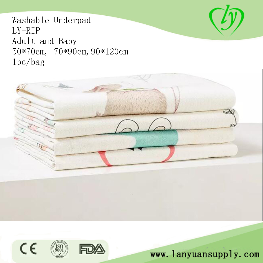 Washable Incontinence Underpads Reusable Bed Pad