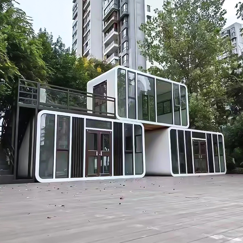 Balcony Steel House Luxury Container House Garden Shed Prefabricated House Tiny House Apple Cabin