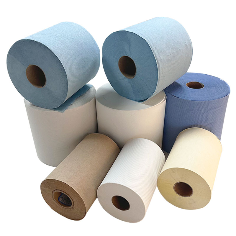Super Water Absorption 250m 1ply 7.8in 100% Virgin White Tad Hardwound Paper Towel Tad Hand Towel Roll Tad Towel