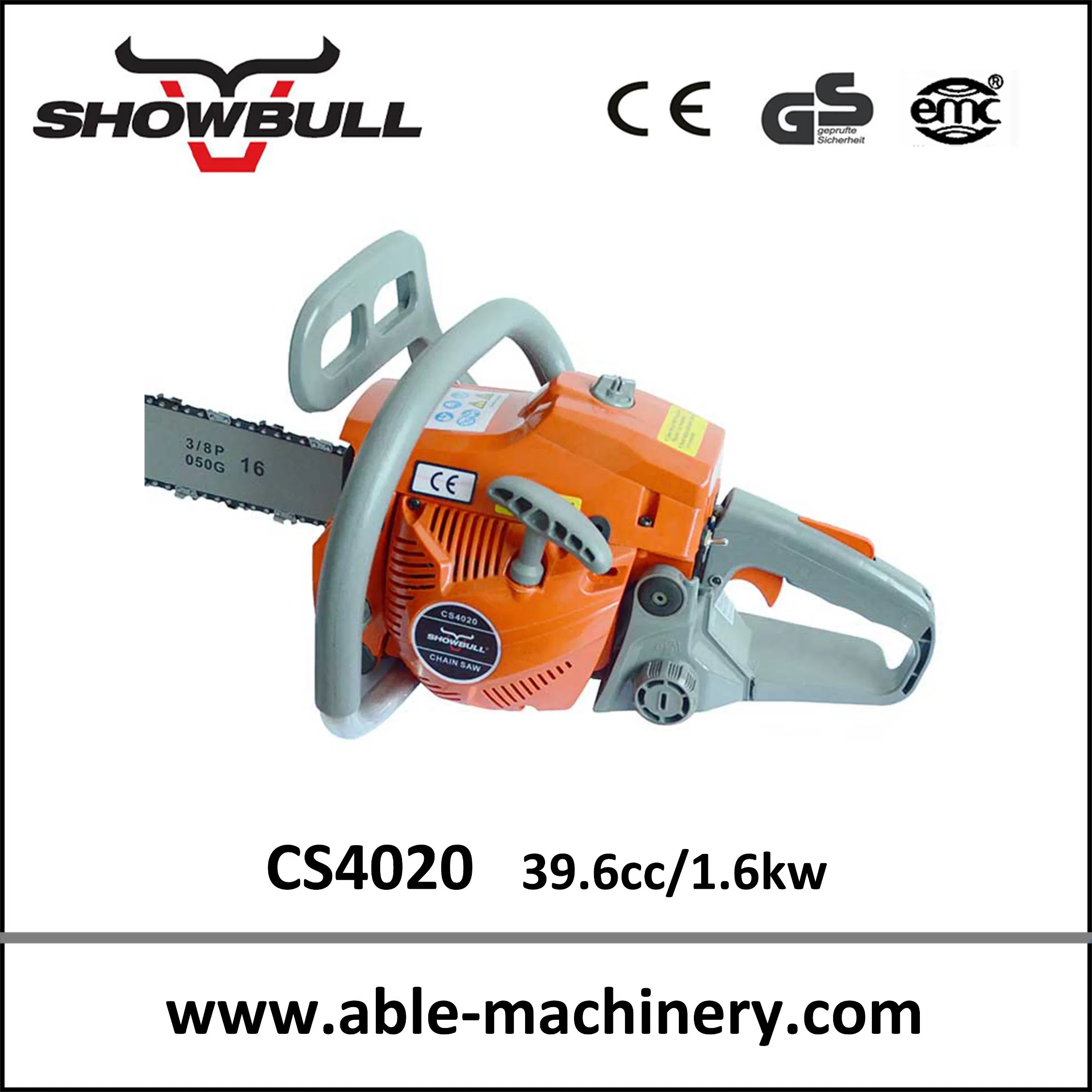 High Power 2 Stoke Gasoline Garden Tool Chainsaw with Nice Design