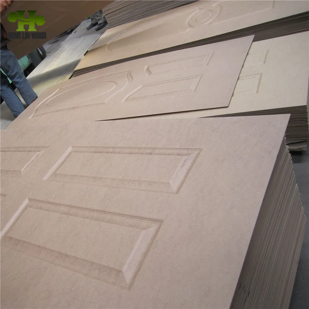 Natural Wood Veneer HDF Moulded Door Skin for Interior Door
