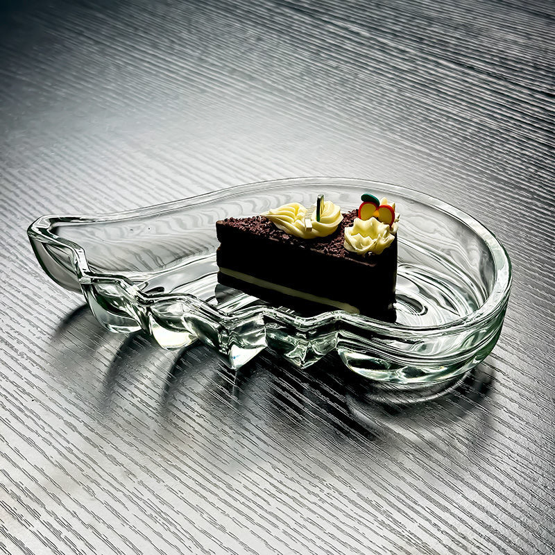Customized Clear Glassware Home Dish Flat Glass Plate Decorative Glasses Fruit Plate