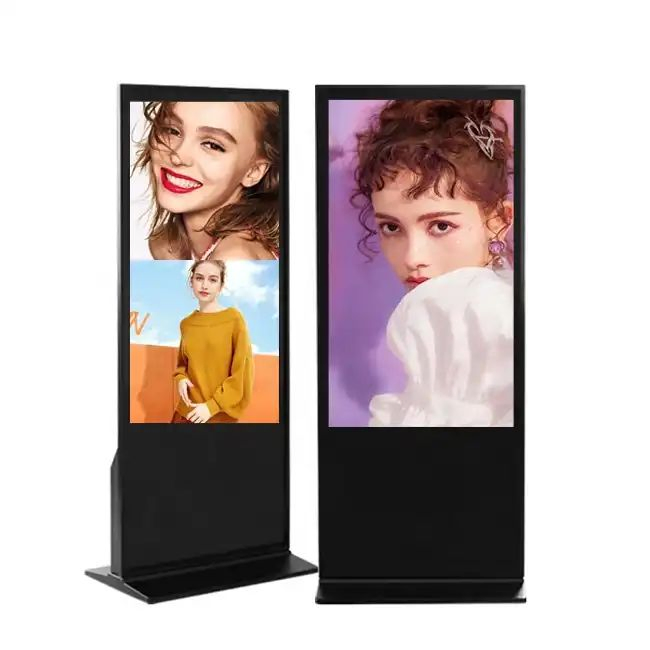75-дюймовый напольный рекламный киоск с сенсорным экраном