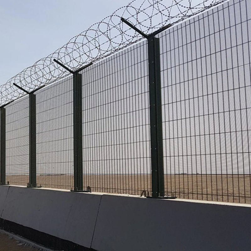 Factory Direct Y Post Airport Security Fencing with Barbed Wire