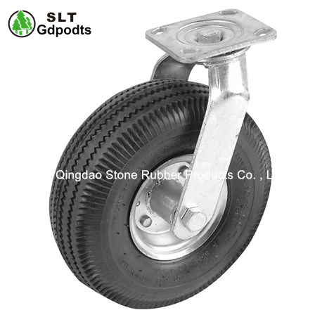 10 Inch Swivel and Fixed Caster with Zinc Steel Rim 3.50-4 Casters