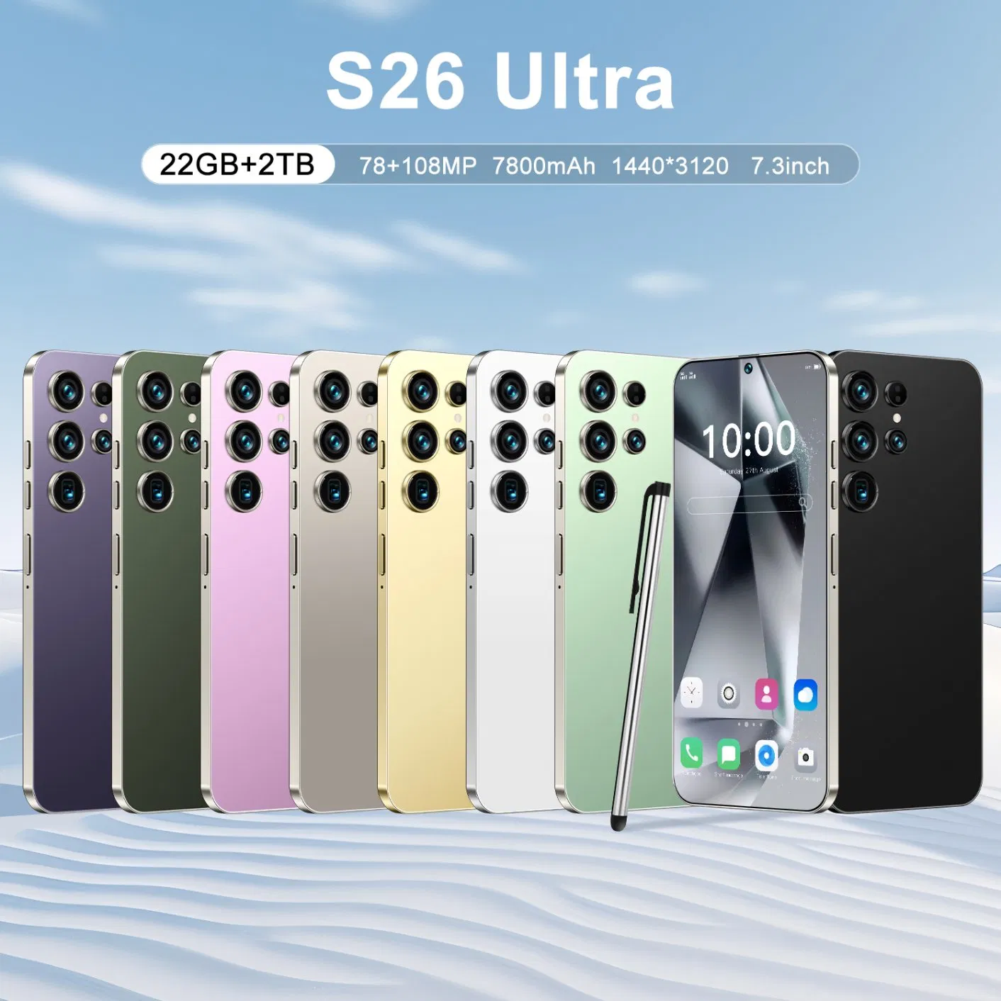Смартфон S26 Ultra 5G 22ГБ+2ТБ, 7.3 дюйма