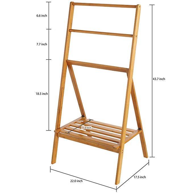 3 Tier Bamboo Bathroom Towel Rack