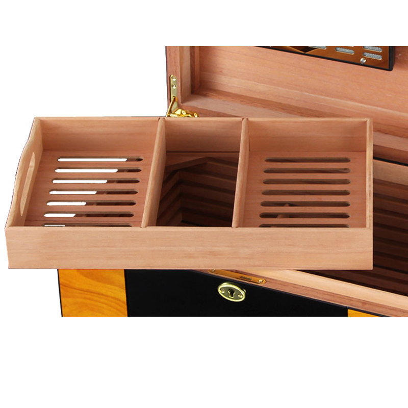 Custom Cedar Wooden Box Modern Handmade Luxury Cigar Humidor Box for Storage