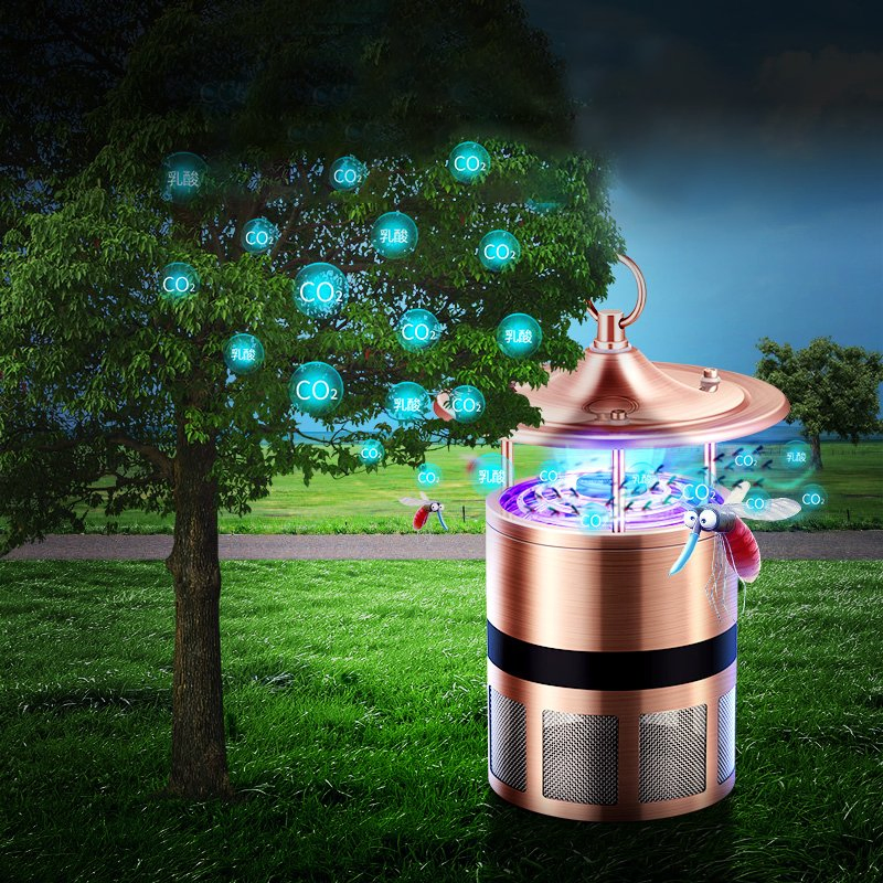 CO2 Fly Trap LED Indoor Insect Trap Insect Killer Mosquito Zapper Lamp