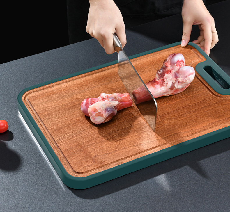 Customizable 304 Stainless Steel Cutting Board Thick Kitchen Natural Wooden Chopping Board Box Packed