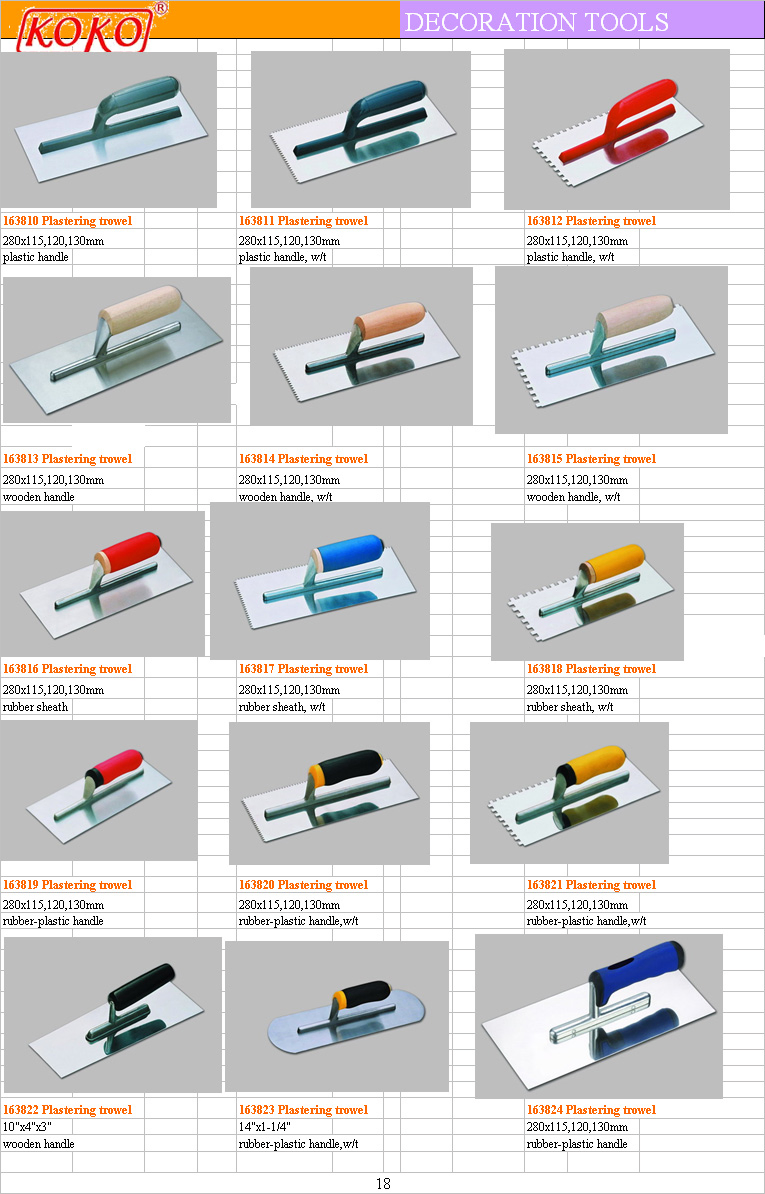 Big Size 400-500 X 115mm Stainless Steel Trowels Floats