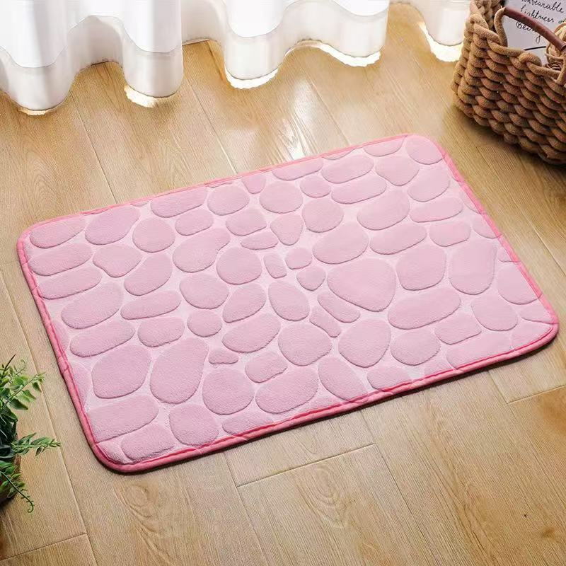Coral Fleece Anti Slip Mat Reversible Design Bathroom Anti Slip Floor Mat
