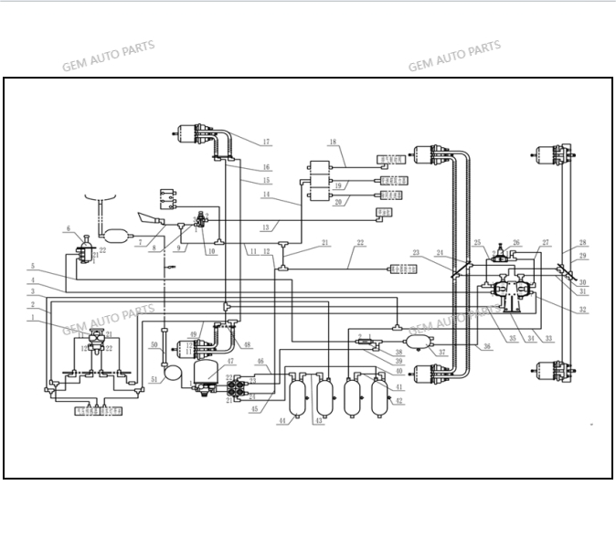 Воздушные контуры и клапаны Gem 87035000054 для самосвала Tonly