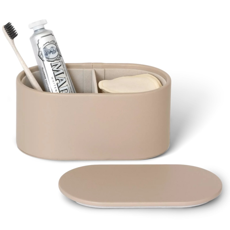 Factory Price Bio-Based Vegan Leather Hotel Supplies Bathroom Box Teethbrush Holder