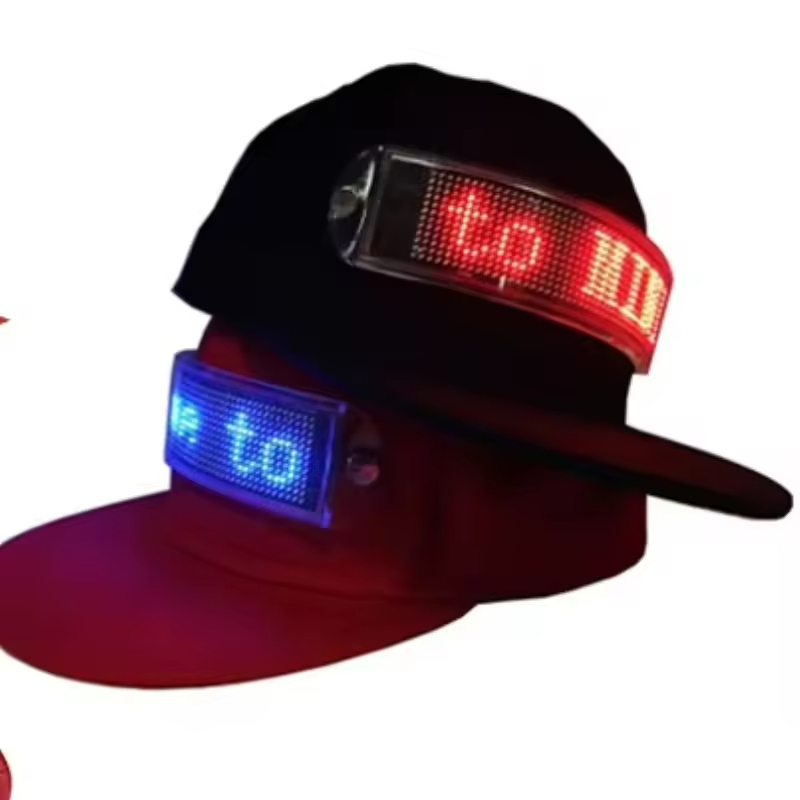 Hot Sale Scrolling Message Baseball Cap Programmable LED Hat Cap