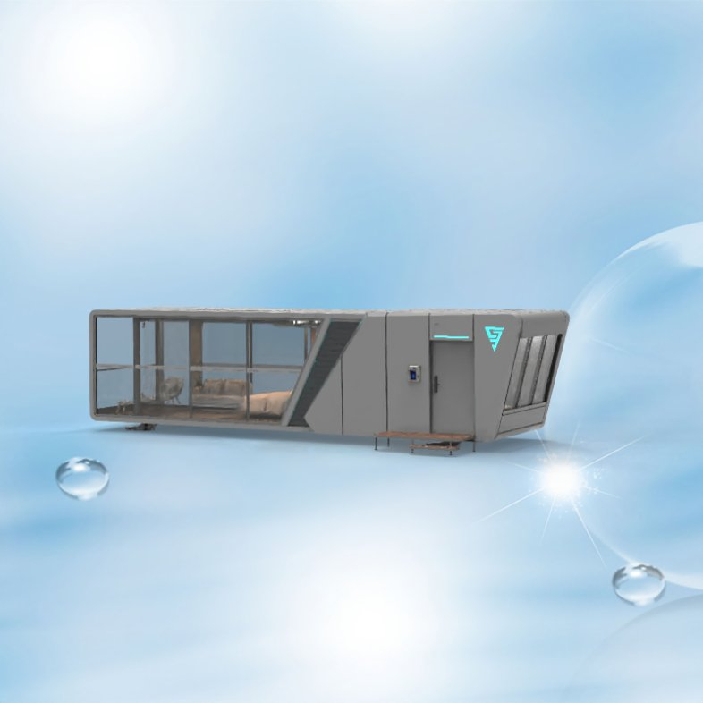 Easy Build Capsule Pod Prefabricated House Prefabricated House 1 Bd Room 1bath Glass Modular Homes Steel Prefabricated Houses