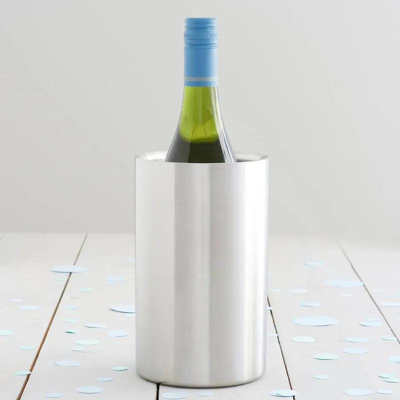750ml Stainless Steel Vacuum Ice Bucket Double Walled Wine Bottle Holder Champagne Cooler