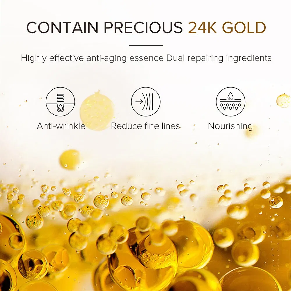 Organic Anti-Aging Wrinkle Dark Circles Under Remover Whitening 24K Gold Eye Serum