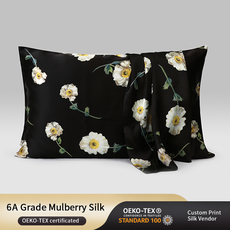 High Quality Printed Soft Mulberry Silk Sleeping Pillowcase