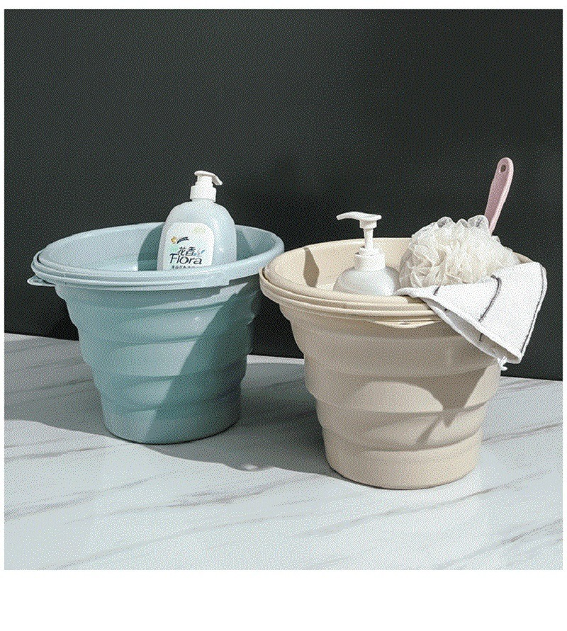 10 L Collapsible Bucket Portable Folding Water Container Space Saving Bucket for Washing, Camping, Hiking and Home Bl16437