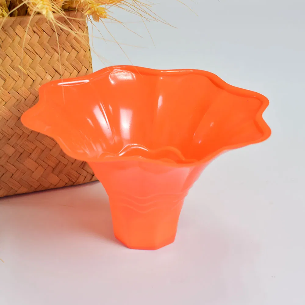 Custom Ice Cream Plastic Flower Cup 8oz 12oz 4oz