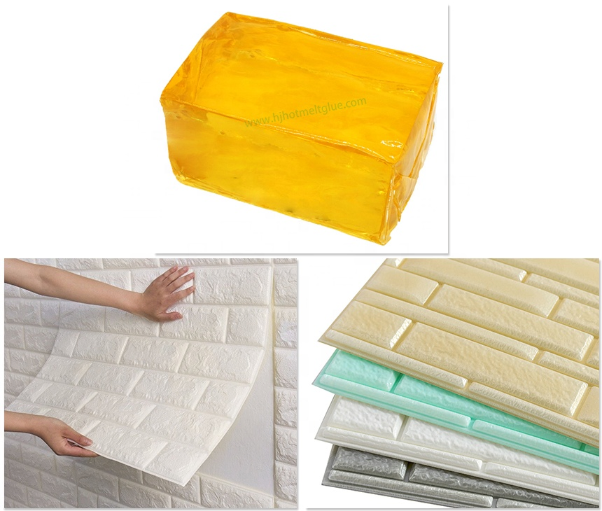 3D Wallpaper Hot Melt Glue Self Adhesive Wall Panel Sticker Rubber Block