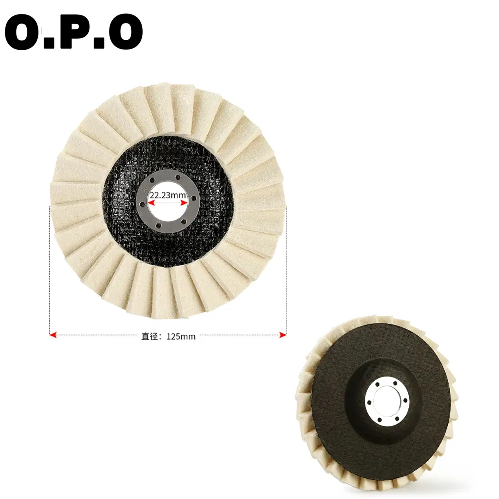 100% Wool Polishing Wheel Customized Angle Grinder Wool Disc OEM Supported Flap Wheels