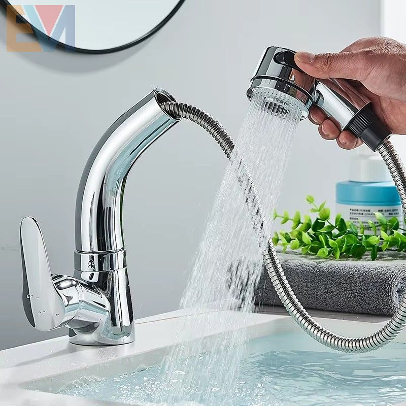Выдвижной смеситель для раковины с экономией воды