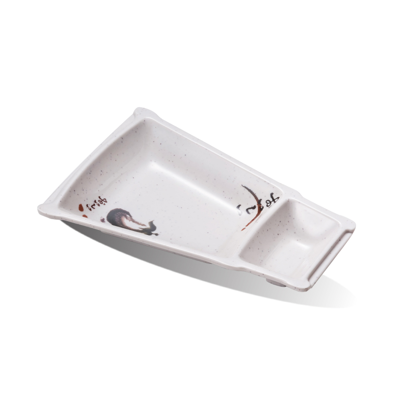 Melamine Sushi Plate Sushi Dinnerware Set 2-Divided Melamine Plate