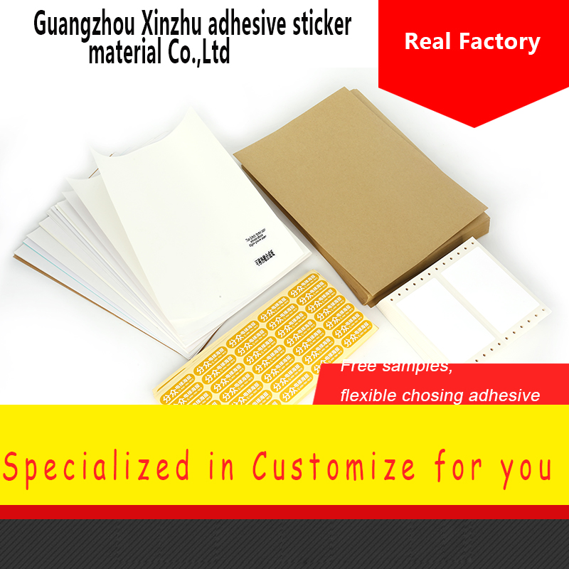 Factory Direct Sell A4 Size Self-Adhesive Glossy Laser Inkjet Supermarket Price Adhesive Label Sticker