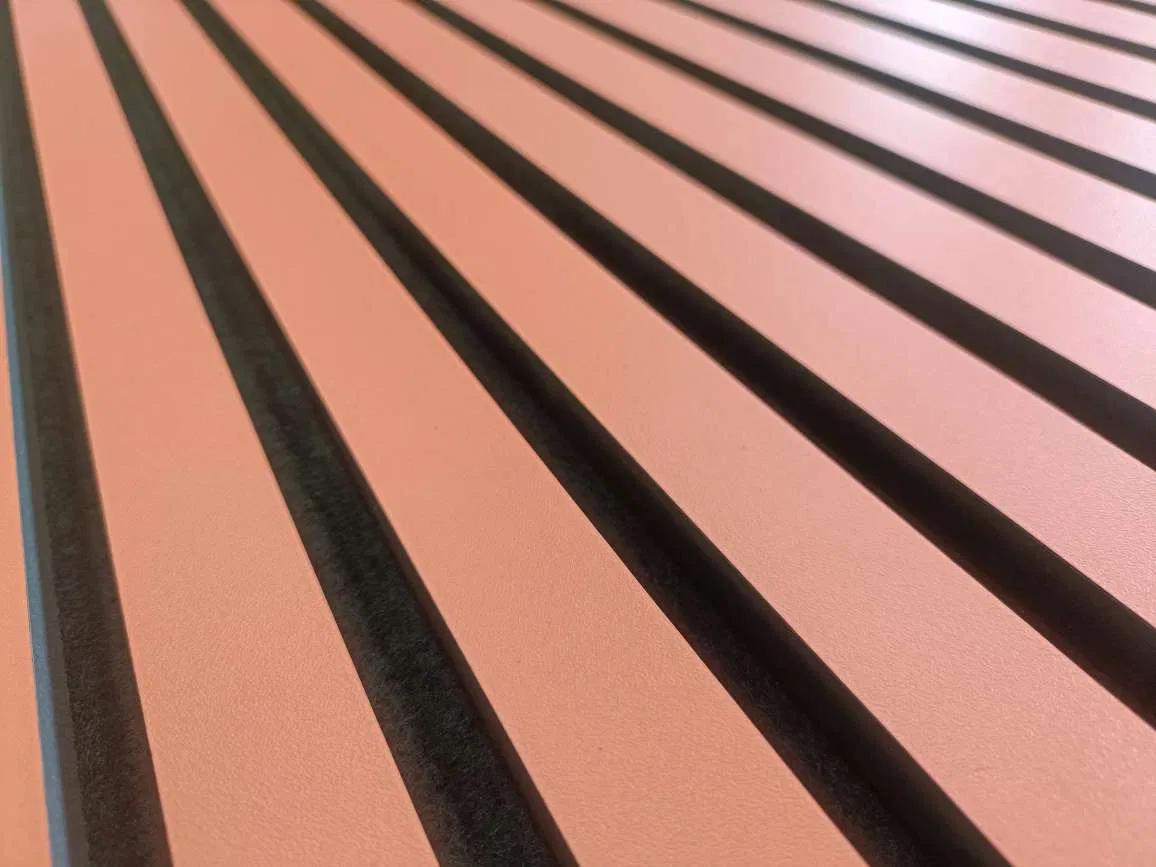 Modern New Arrival Pet Felt Sound-Proof MDF Slat Wall Panel 600*3000*22mm