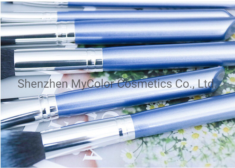 High Quality Starry Blue Makeup Brush Set Premium Synthetic Hair Powder Cosmetic Brushes Powder Make up Brush Brocha De Maquillaje