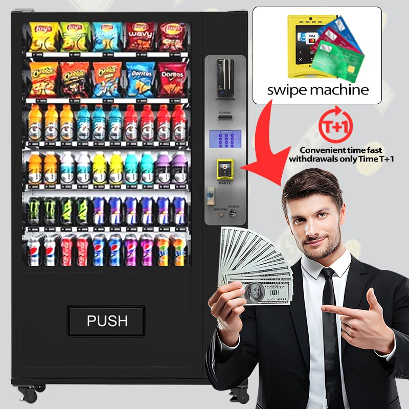 Zhongda Commercial-Grade Combo Vending Machine - Cooling/Heating, NFC/Member Card & Coin/Bill