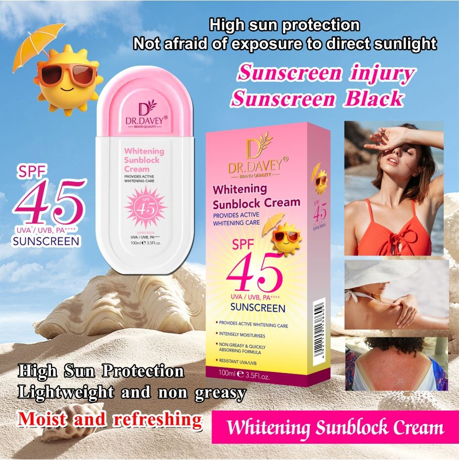Dr. Davey SPF45 Waterproof Sunblock: Whitening & Refreshing Moisturizing