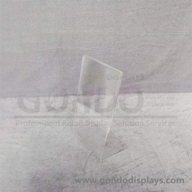 Tabletop Slant Back Design Clear Acrylic Display Menu Holder