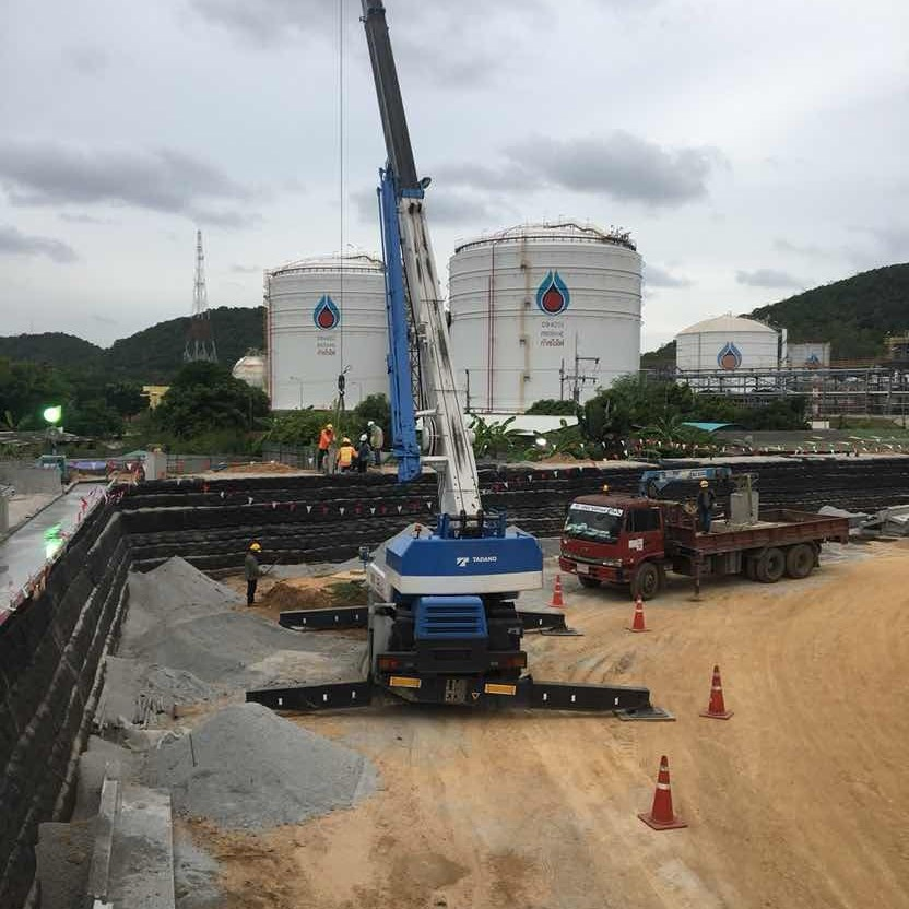 100kn Warp Knitted Biaxial Polyester Geogrid with PVC Coating