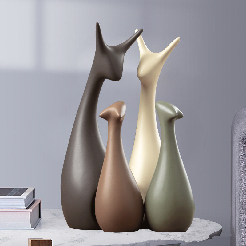 Ceramic Ornaments Home Accessories Nordic Style Deer Decoration Creative Decoration