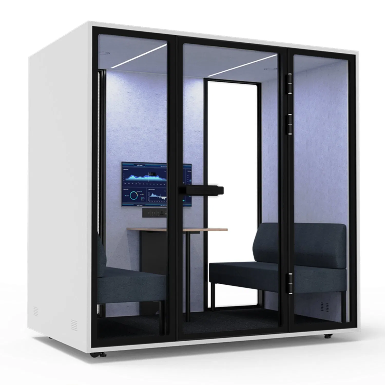 Factory Wholesale Acoustic Small Work Meeting Pods for 4 People