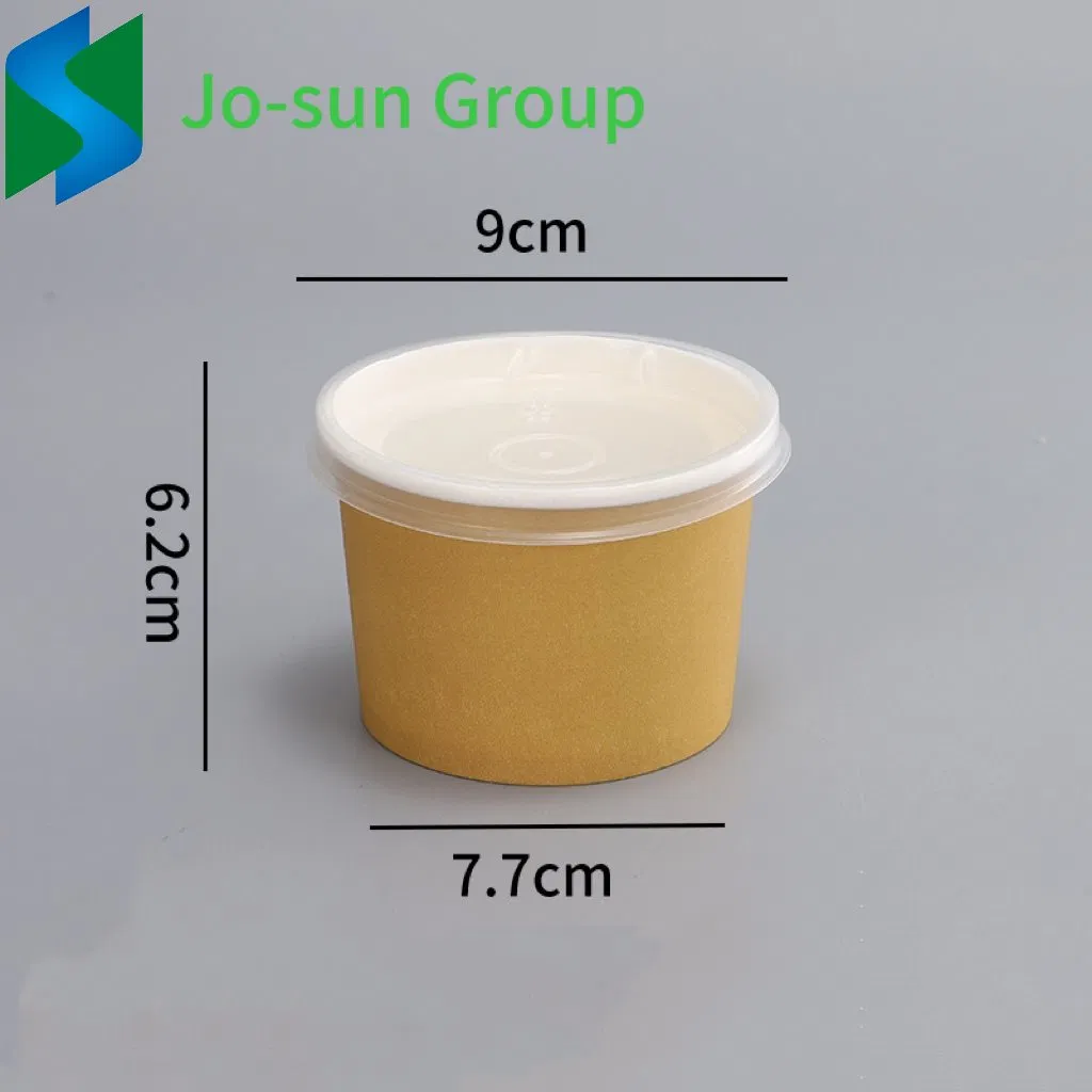 2024 Best-Selling White or Brown Kraft Paper Customized Bowl with Lid