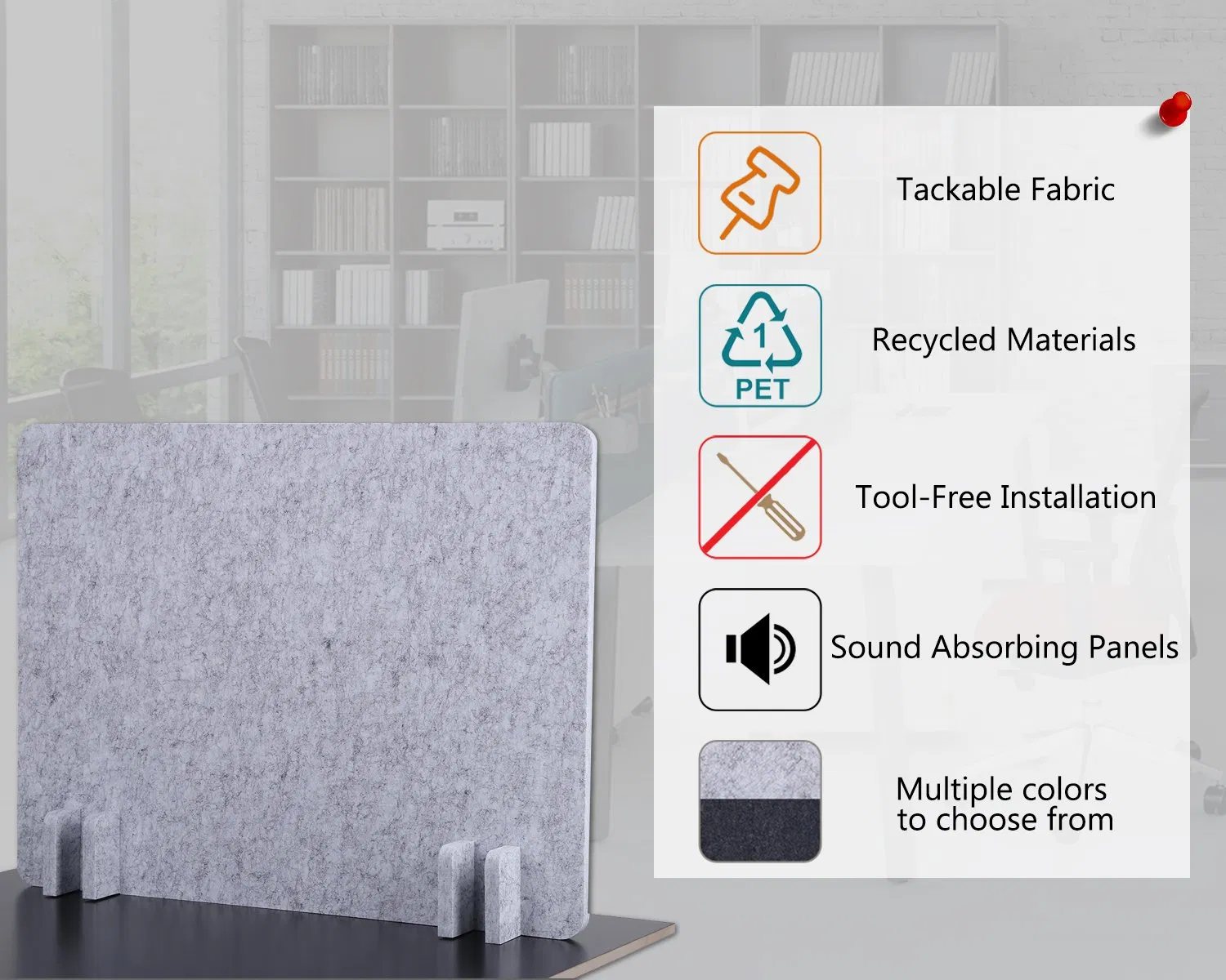 Soundproof Office Desk Divider for Enhanced Privacy and Focus