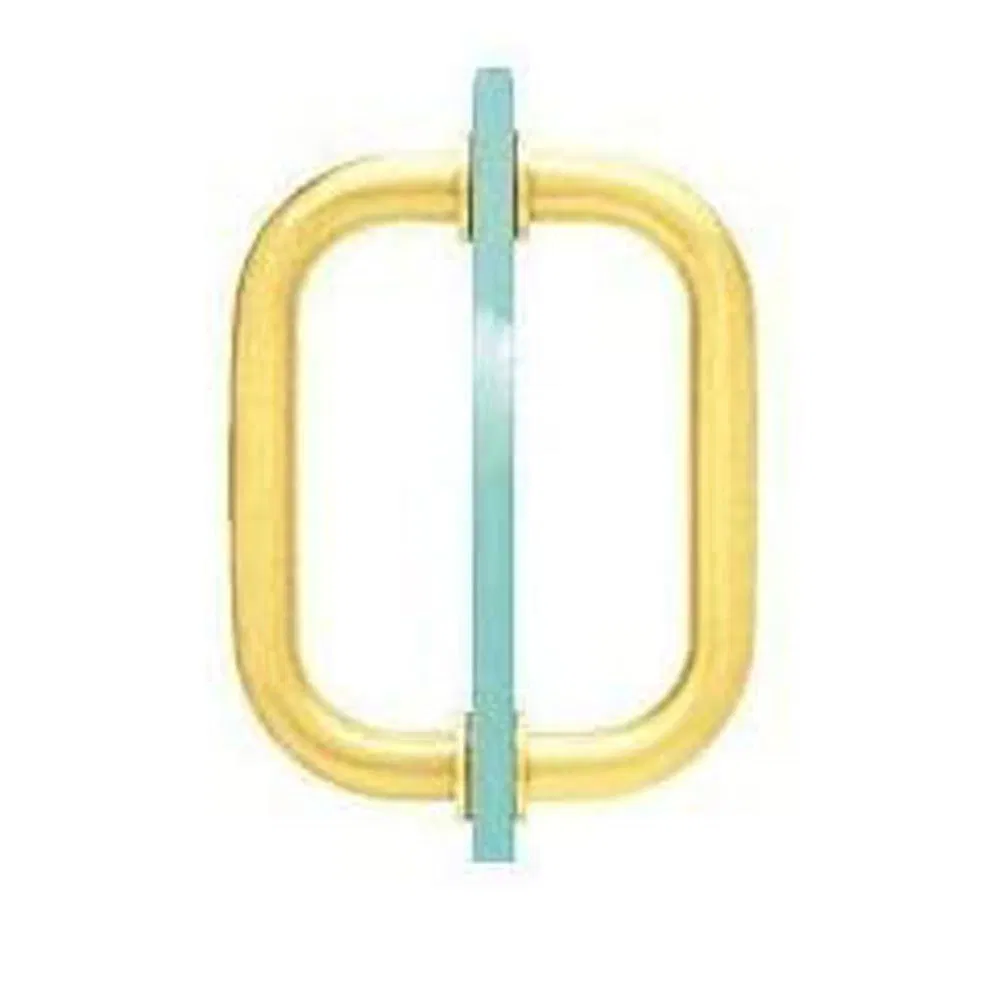 Satin Chrome (Matte) 8" Mt Series Round Tubing Mitered Corner Back-to-Back Pull Handle