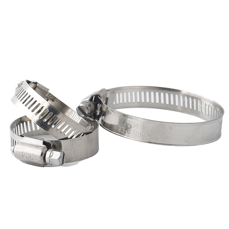 12mm Width Ss 304 Stainless Steel American Hose Clip Screw Drive Worm Gear Hose Clamp for 1/4 to 12 Inch Automotive Pipe Tubing